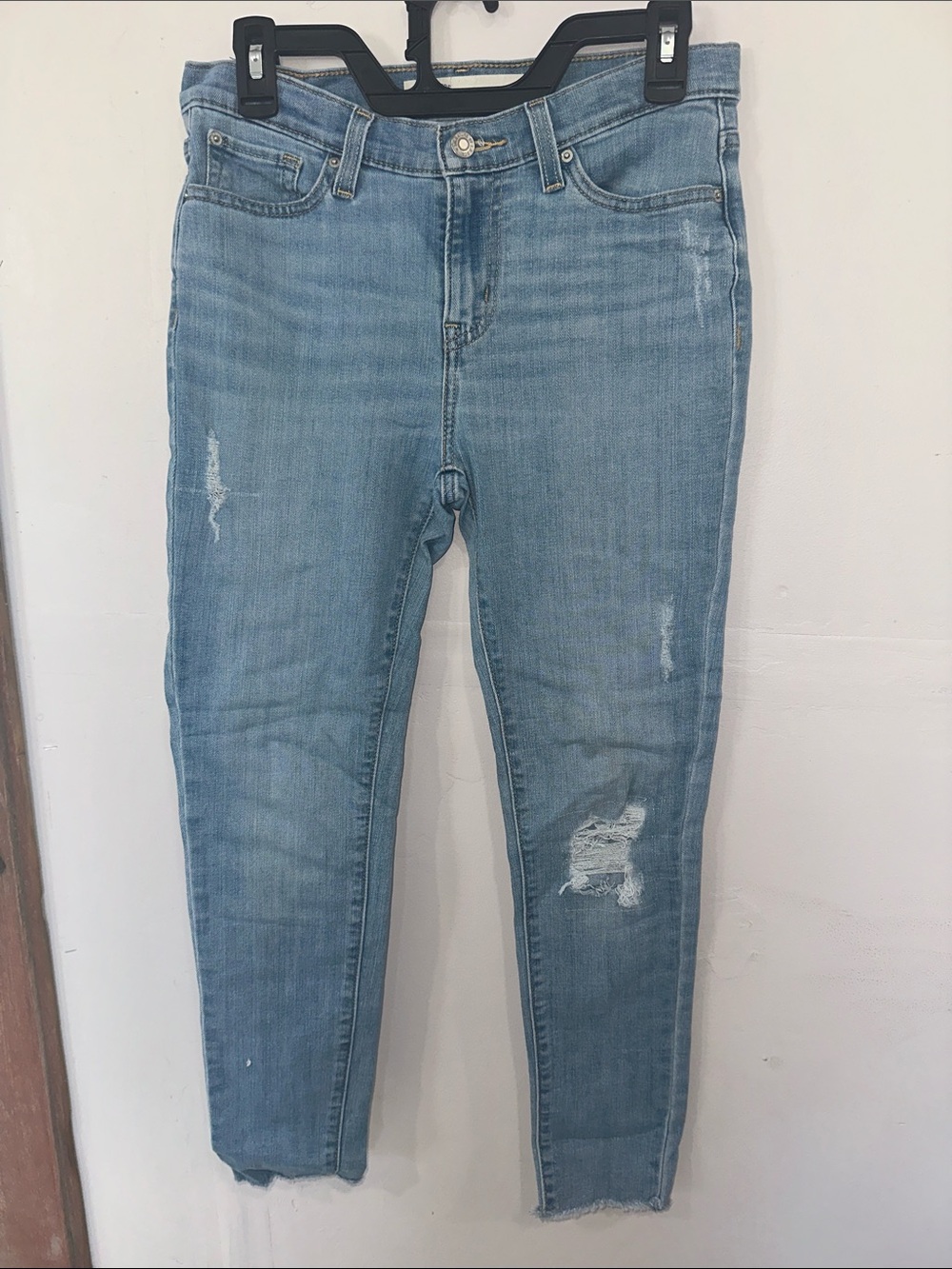Signature by Levi Strauss Light Blue Skinny Distressed Jeans